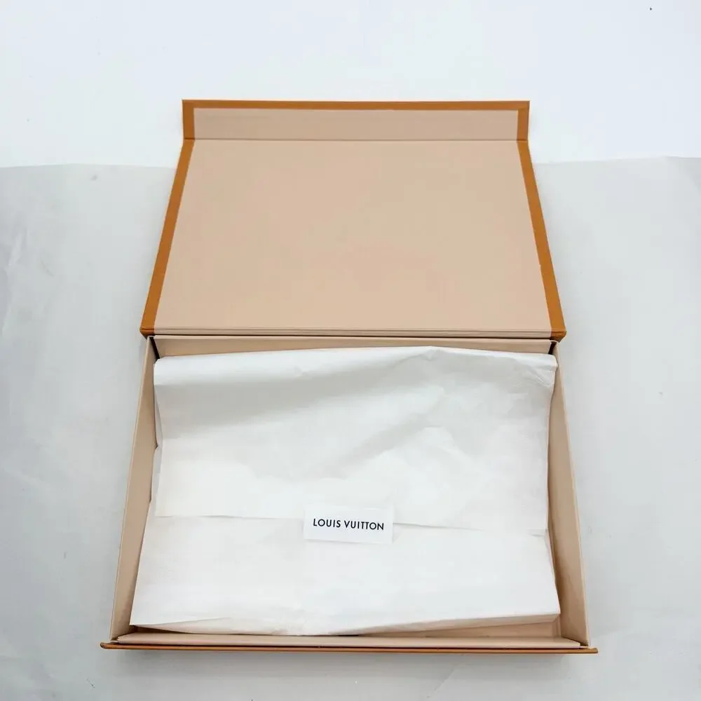 Louis Vuitton Authentic Orange Empty Magnetic Gift Box & Tissue 12